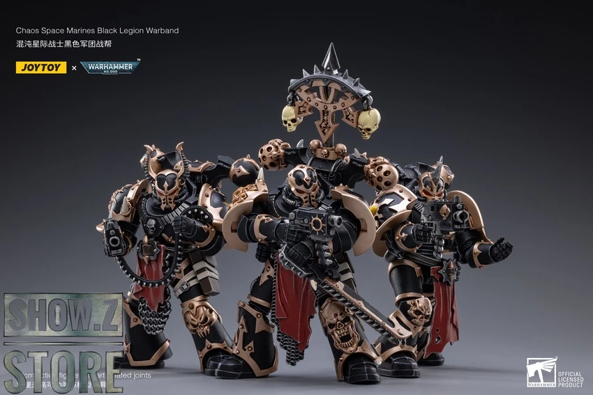 JoyToy Source 1/18 Warhammer 40K Chaos Space Marines Black Legion Warband Set Of 3 9 JoyToy Source 1/18 Warhammer 40K Chaos Space Marines Black Legion Warband Set Of 3 - Image 9