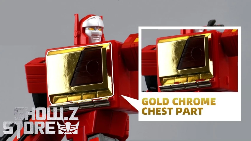 FansToys Gold Chrome Chest Part Accessories For FT-55 Recorder Blaster 2 FansToys Gold Chrome Chest Part Accessories For FT-55 Recorder Blaster - Image 2