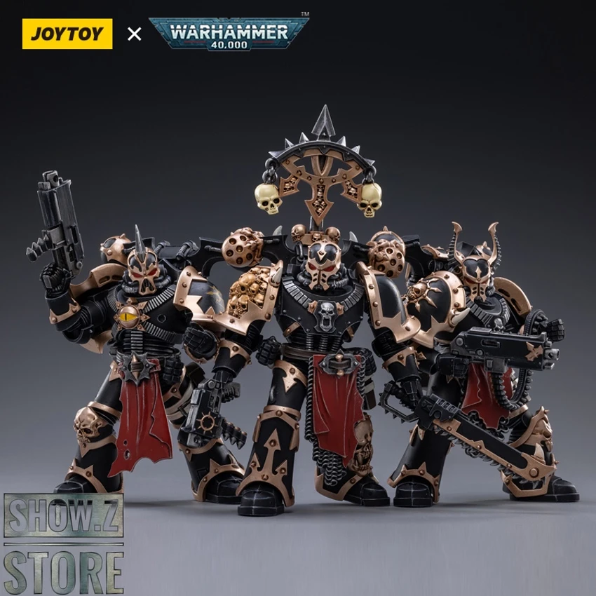 JoyToy Source 1/18 Warhammer 40K Chaos Space Marines Black Legion Warband Set Of 3 5 JoyToy Source 1/18 Warhammer 40K Chaos Space Marines Black Legion Warband Set Of 3 - Image 5