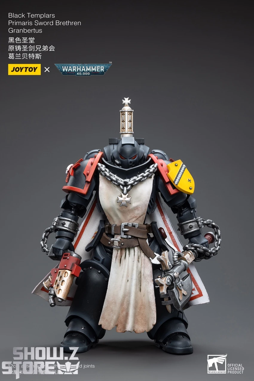 JoyToy Source 1/18 Warhammer 40K Black Templars Primaris Sword Brethren Granbertus 8 JoyToy Source 1/18 Warhammer 40K Black Templars Primaris Sword Brethren Granbertus - Image 8