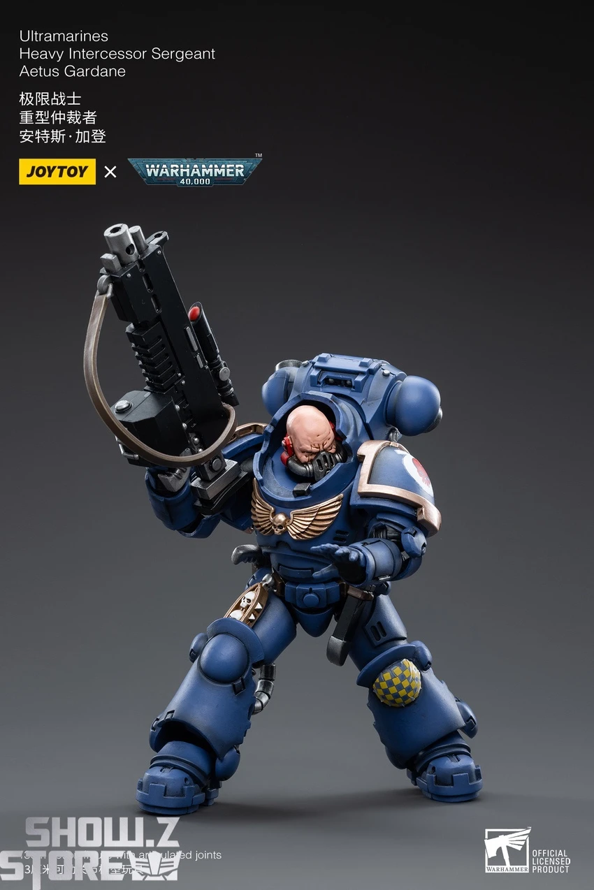 JoyToy Source 1/18 Warhammer 40K Ultramarines Heavy Intercessor Sergeant Aetus Gardane 4 JoyToy Source 1/18 Warhammer 40K Ultramarines Heavy Intercessor Sergeant Aetus Gardane - Image 4