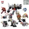 Black Mamba H6002-4B Raptor Slash & H6002-7B Robot Force Volcanicus Oversized Combiner Set Of 6