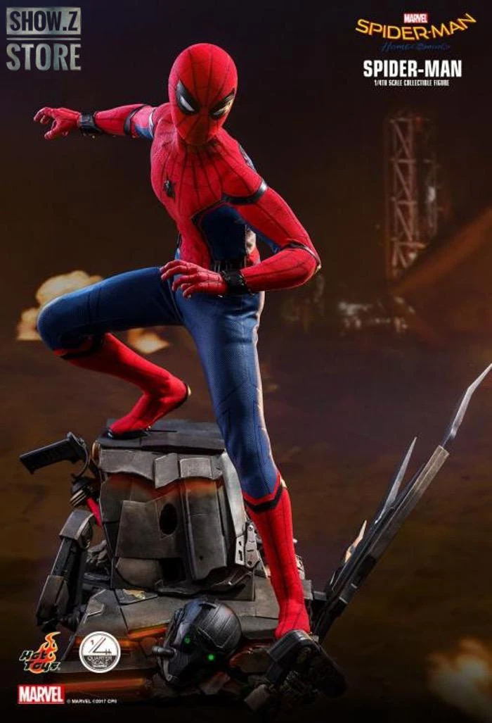 Hot Toys QS014 1/4 Spider-Man Homecoming Collectible Figure Standard Version 3 Hot Toys QS014 1/4 Spider-Man Homecoming Collectible Figure Standard Version - Image 3